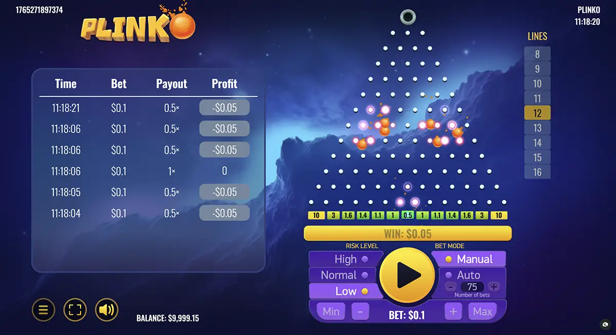 Інструкція як грати в Plinko